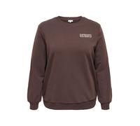 ONLY Carmakoma Sweat-shirt 'CARSONNY' marron / blanc, Taille 6XL