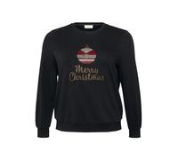 ONLY Carmakoma Sweat-shirt 'CARXMAS SNOW' or / rouge / noir / blanc, Taille 7XL