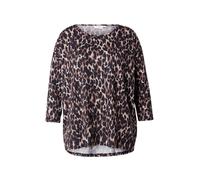 ONLY Carmakoma T-shirt 'ALBA' écru / moka / noir, Taille 5XL-6XL