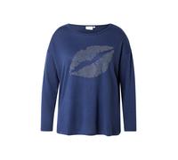 ONLY Carmakoma T-shirt 'CARALBA' bleu foncé / argent, Taille 7XL