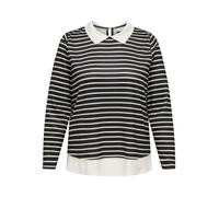 ONLY Carmakoma T-shirt 'CARAlba' noir / blanc, Taille 5XL-6XL