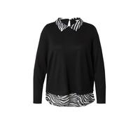 ONLY Carmakoma T-shirt 'CARALBA' noir / blanc, Taille XXXL-4XL