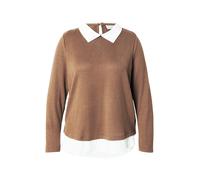 ONLY Carmakoma T-shirt 'CARALBA' noisette / blanc, Taille XL-XXL