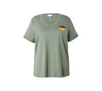 ONLY Carmakoma T-shirt 'CARBEA' noisette / jaune / jade / noir, Taille L