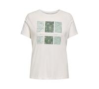 ONLY Carmakoma T-shirt 'CARCRUZ' menthe / sapin / blanc, Taille 5XL-6XL