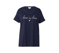 ONLY Carmakoma T-shirt 'CARKALLIE' bleu nuit / blanc, Taille XXXL-4XL