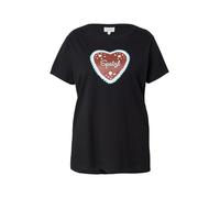 ONLY Carmakoma T-shirt 'CARULRIKA' bleu clair / marron châtaigne / noir / blanc, Taille XXXL-4XL