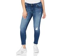 ONLY Carmakoma Women Skinny Jeans Plus Size | Curvy Stretch Big Size Denim | Destroyed Pants CARWILLY, Couleurs:Bleu, Taille:52