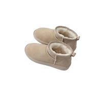 Only CB Mini Bottes Femme, Femme Classic Ultra Mini Botte Tendance, Bottes de Neige Femme, Boots Courtes Doublure Chaude, Bottes Antidérapantes pour la Neige D'Hiver (Beige,38)