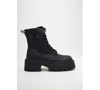 ONLY Bottines Onlbanyu-3 en polyuréthane monochrome pour femme, Noir, 36 EU