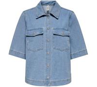ONLY Chemise en denim à manches courtes ONLY en coton 100 % Bleu EU 36 (UK 8)