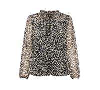 Only Femme Onlditsy L/S WVN Noos Blouse, Noir/Orange : Léonora, M EU