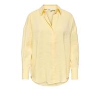ONLY Chemisier Femme décontracté Coupe Ample Manches Longues Boutonnage arrière Plus Long Col Chemise