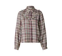 ONLY Chemisier 'ONLEVIA CHECK' anthracite / rouge rouille / blanc, Taille S