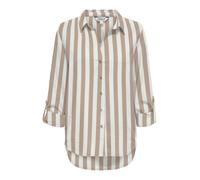 ONLY Chemisier 'ONLGOA' beige foncé / blanc, Taille XS