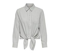 ONLY Chemisier 'ONLLECEY' gris / blanc, Taille XL