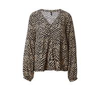 ONLY Chemisier 'ONLNOVA EBBA' beige / noir, Taille L