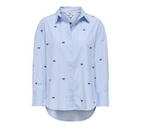 ONLY Chemisier 'ONLOREGON' bleu nuit / bleu clair / blanc, Taille XL