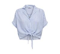 ONLY Chemisier 'ONLPaula' bleu foncé / blanc, Taille XXXL
