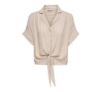ONLY Chemisier 'ONLPaula' greige / blanc, Taille S