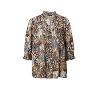 ONLY Chemisier 'ONLRaya' bleu clair / brun foncé / orange / blanc, Taille XS