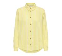 ONLY Chemisier 'ONLThyra' jaune / blanc, Taille L