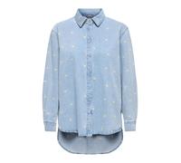 ONLY Chemisier 'ONLVERA' bleu denim / jaune / blanc, Taille XL