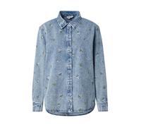Only T-shirt manches longues Onlvera broderie florale denim bleu clair XL
