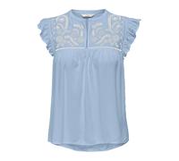 ONLY Chemisier 'ONLVESTINE' bleu-gris / blanc cassé, Taille S
