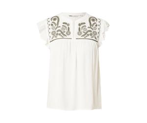 ONLY Chemisier 'ONLVESTINE' kaki / blanc, Taille XL