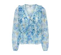 ONLY Chemisier 'ONLVictoria' écru / bleu / bleu pastel / olive, Taille XS