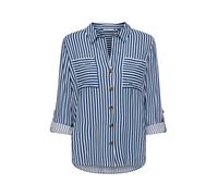Only Chemise Asmin – manches longues tissée – rayures, blanc – XS