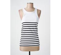 ONLY Débardeur Rayé sans Manches Col Rond pour Femme, Couleurs:Blanc, Taille:XL