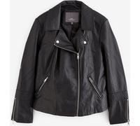 ONLY Curve ONLY Curve Black Faux Fur Leather Biker Jacket
