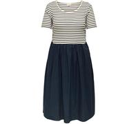 ONLY Curve ONLY Curve White 2 In 1 Mixed Stripe Short Sleeve Midi Dress White EU 46-48 (UK 14-16)