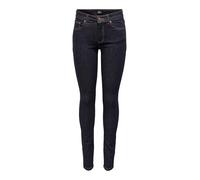 ONLY Damen Onlblush Life Mid Sk Ank Raw Rea811 Noos Jeans, Dark Blue Denim, S / 30L EU