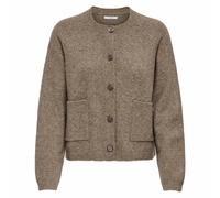 ONLY Damen Strickjacke ONLPIEMONTE CARDIGAN Uni Couleur Gris Clair Brun Clair