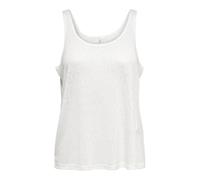 ONLY Onlfrida Débardeur Topjrs Noos Top, Blanc, L Femme