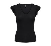 ONLY Onlbelia S/L Top JRS Débardeur, Noir, S Femme