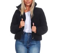 ONLY Doudoune pour femme, col montant, veste matelassée, Noir, XL