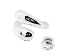 Only faith Bague femme goutte Dorée Bague ajustable ouvertes larmes gouttes d'eau pour femme, bijouterie de mode en acier inoxydable, Acier inoxydable, Aucune pierre précieuse