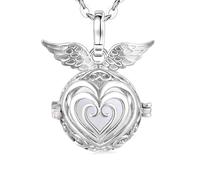 Only faith Collier Appeleur d'Anges Femme Enceinte Arcageles Ange gardien Plaqué argent Cadeau pour futures mamans, Pequeño, Acier inoxydable, Il ne s'agit pas d'une pierre précieuse