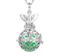 Only faith Collier Appeleur d'Anges Femme Enceinte Arcageles Ange gardien Plaqué argent Cadeau pour Futures Mamans, Pequeño, Acier inoxydable, Il ne s'agit pas d'une pierre précieuse