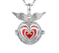 Only faith Collier Appeleur d'Anges Femme Enceinte Arcageles Ange gardien Plaqué argent Cadeau pour Futures Mamans, Pequeño, Acier inoxydable, Il ne s'agit pas d'une pierre précieuse