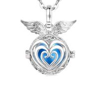 Only faith Collier Appeleur d'Anges Femme Enceinte Arcageles Ange gardien Plaqué argent Cadeau pour futures mamans, Pequeño, Acier inoxydable, Il ne s'agit pas d'une pierre précieuse