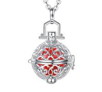 Only faith Collier Appeleur d'Anges Femme Enceinte Archanges Ange gardien Plaqué argent Cadeau pour futures mamans, Pequeño, Acier inoxydable, Il ne s'agit pas d'une pierre précieuse