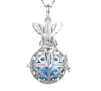 Only faith Collier appeleur d'anges pour femme enceinte Archanges Ange gardien Plaqué argent Cadeau pour futures mamans, Pequeño, Acier inoxydable, Pas de gemme
