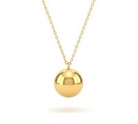 Only faith Collier bola de grossesse en acier inoxydable hypoallergénique, longue chaîne de 70 cm, boule avec son doux avec grelot, disponible en argent et doré, Pequeño, Acier inoxydable, Pas de