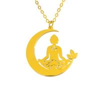 Only faith Collier pour femme noeud de sorcière en acier inoxydable pendentifs amulettes celtique triskel sceau de l'archange talisman protection, géométrie sacrée, métatron, Pequeño, Acier inoxydable