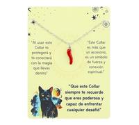 Only faith Pendentif corne rouge porte-bonheur Cornicello - Amulette napolitaine, poivron rouge, piment, piment, chili en acier inoxydable - Collier pour femme, Pequeño, Acier inoxydable, Pas de gemme